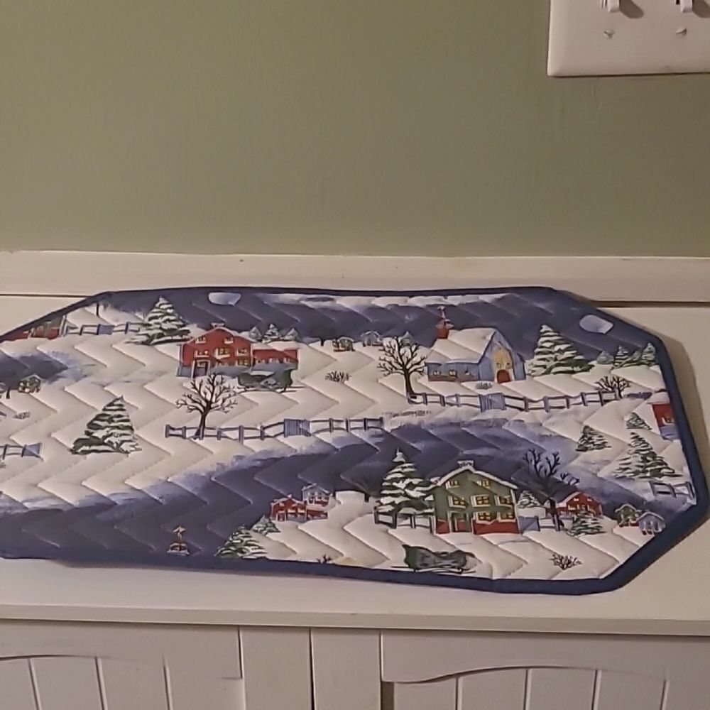 Winter Quilted Placements